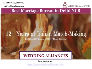 Best Marriage Bureau in Delhi NCR India