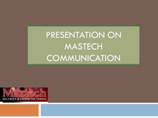 Mastech Security And Communication- Offering Best Security S