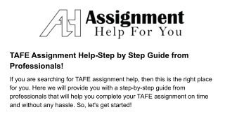 TAFE-assignment-help-step-by-step-guide-from-professionals!