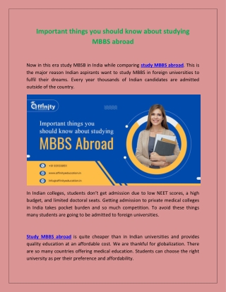 Important things you should know about studying MBBS abroad