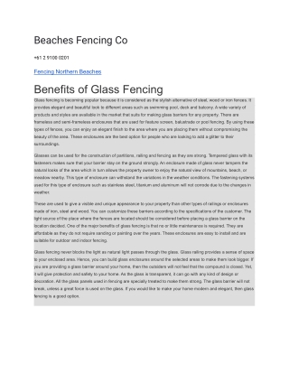 Beaches Fencing Co
