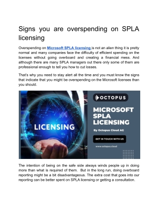 Signs you are overspending on SPLA licensing