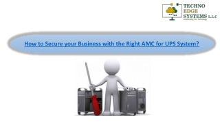 How to Secure your Business with the Right AMC for UPS System?