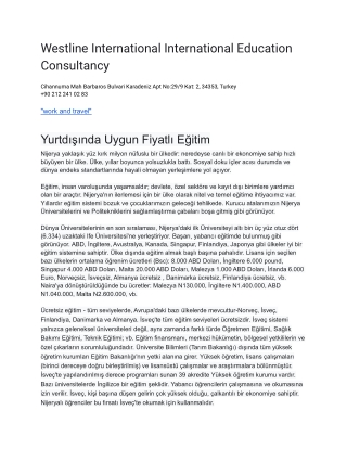 Westline International International Education Consultancy