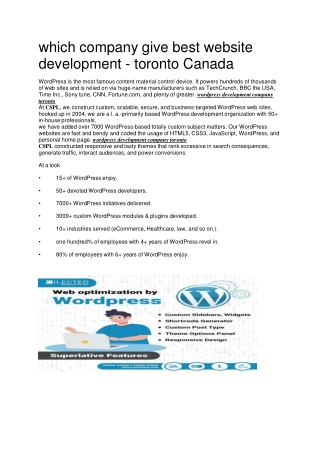which company give best website development