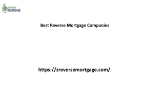 Best Reverse Mortgage Companies Zreversemortgage.com...