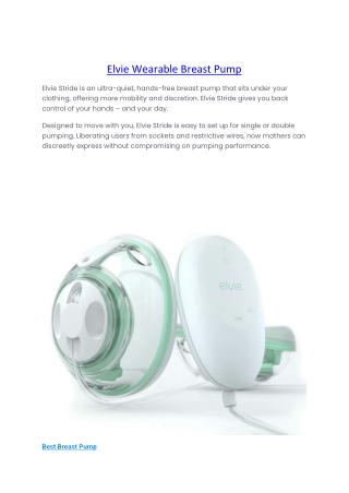 Elvie Wearable Breast Pump