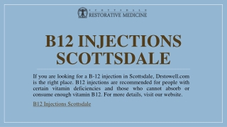 B12 Injections Scottsdale | Drstowell.com