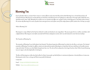 Blooming Tea