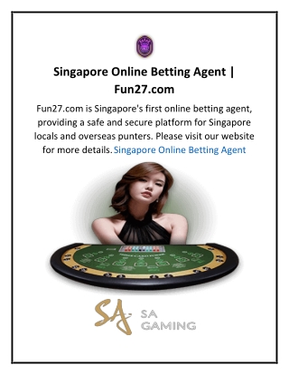 Singapore Online Betting Agent | Fun27.com