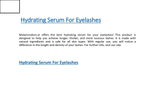 Hydrating Serum For Eyelashes  Mylamination.ie