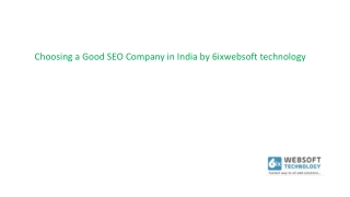 Take Services of  Certified SEO agency in India,6ixwebsoft technology