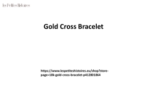 Gold Cross Bracelet Lespetiteshistoires.eu.....