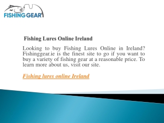 Fishing Lures Online Ireland  Fishinggear.ie