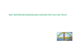 Get the Best Bathroom Remodel Novato, CA Services through Goldenrandc