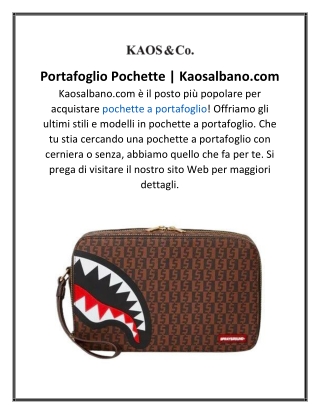 Portafoglio Pochette  Kaosalbano.com