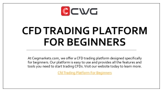 Cfd Trading Platform for Beginners | Cwgmarkets.com