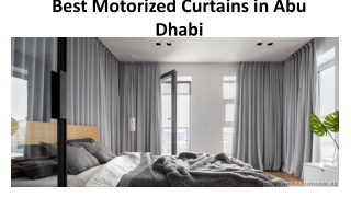 Best Motorized Curtains in Abu Dhabi