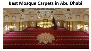 Best Mosque Carpets in Abu Dhabi