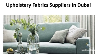 Upholstery Fabrics Suppliers in Dubai