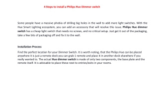 4 Steps to install a Philips Hue Dimmer switch