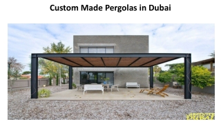 Custom Made Pergolas in Dubai