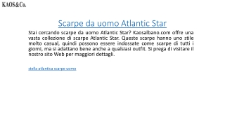 Scarpe da uomo Atlantic Star  Kaosalbano.com