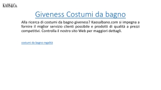 Giveness Costumi da bagno Kaosalbano.com