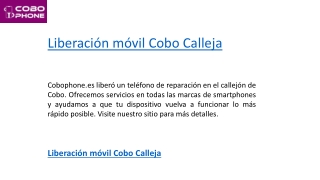 Liberación móvil Cobo Calleja  Cobophone.es