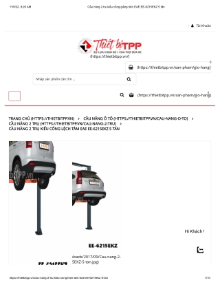 Cầu nâng 2 trụ kiểu cổng giằng trên EAE EE-6215EKZ 5 tấn