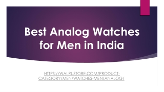 Best Analog Watches for Men in India