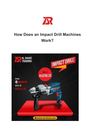 How Does an Impact Drill Machines Work