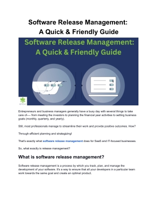 Software Release Management: A Quick & Friendly Guide