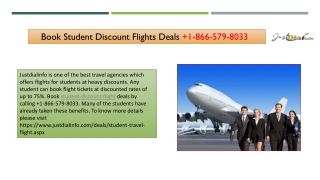Book Student Discount Flights Deals  1-866-579-8033
