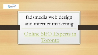 Online Seo Experts in Toronto | Fadsmedia.com