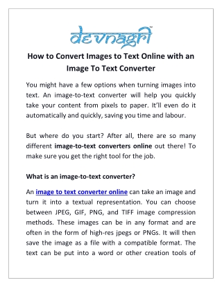 How to Convert Images to Text Online with an Image To Text Converter