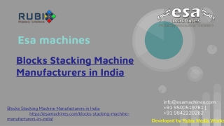 Blocks Stacking Machine Manufacturers in India