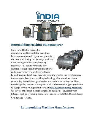 Rotomold Machine
