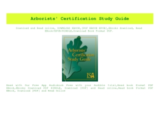 PDF) Arborists' Certification Study Guide [EBOOK EPUB KIDLE]