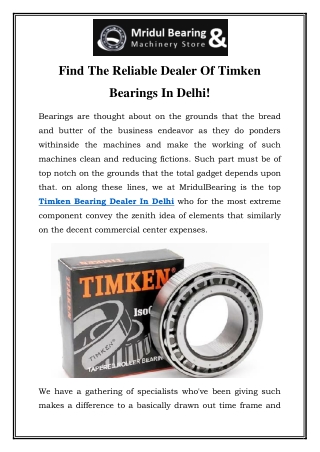 Timken Bearing Dealer In Delhi Call-9870270651