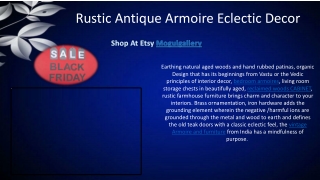 Rustic Antique Armoire Eclectic Decor