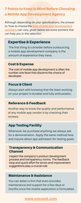 7 Points to Keep in Mind Before Choosing a Mobile App Development Agency