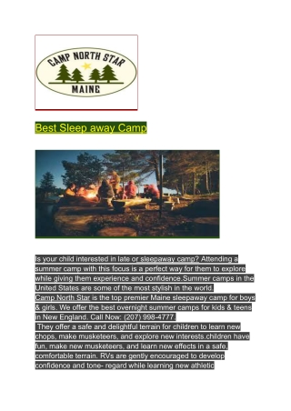 Best Sleep away Camp