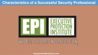 Characteristics of a Successful Security Professional