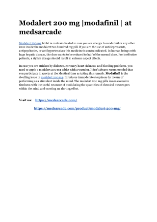 Modalert 200 mg _modafinil _ at medsarcade