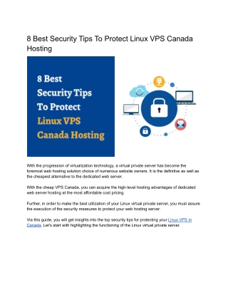 8 Best Security Tips To Protect Linux VPS Canada Hosting