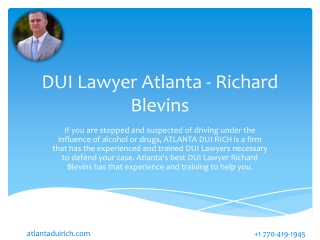 DUI Lawyer Atlanta - Richard Blevins