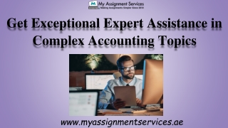 Accounting Assignment Help | My Assignment Services