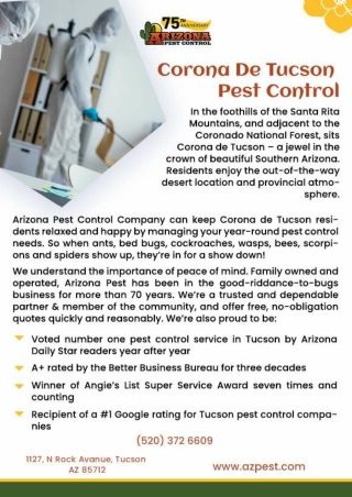 Residential pest control tucson Azpest