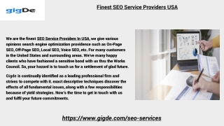 Finest SEO Service Providers USA